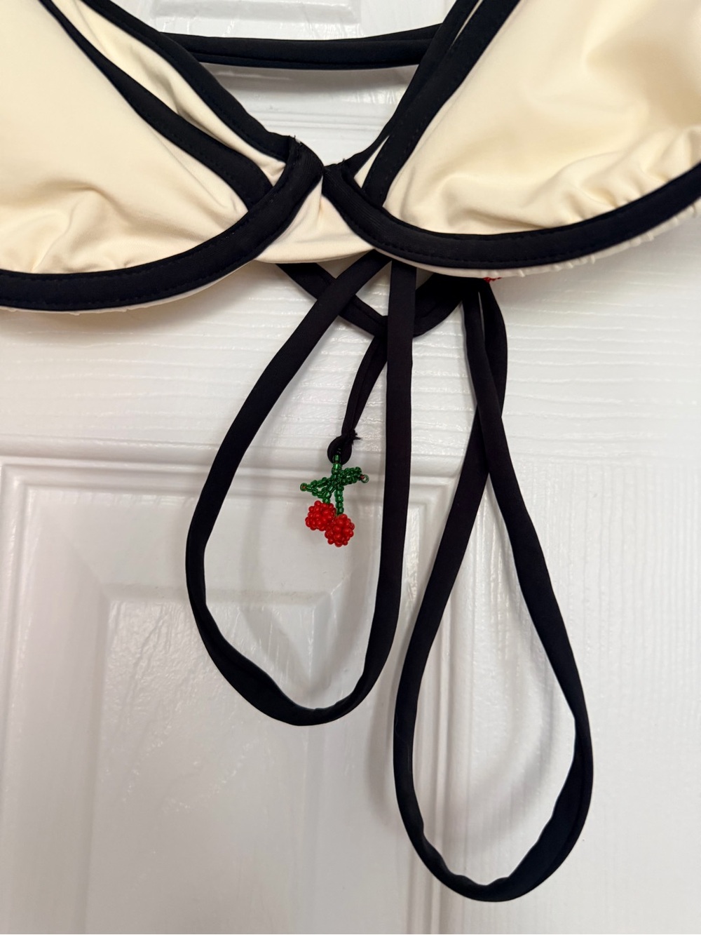 Maaji Cherry Coke Bikini Top with Black Trim - Picture 2 of 4